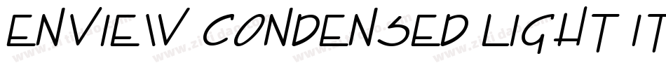 Enview Condensed Light Italic字体转换